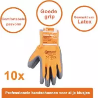 Professionele Werkhandschoenen Werckmann Maat XL 10 stuks Latex Anti slip Werkhandschoenen heren / dames - Handschoenen