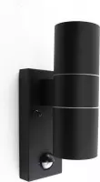 Olucia Achek - Buiten wandlamp met bewegingssensor - Zwart - GU10