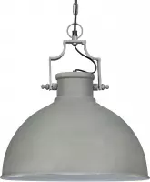 Relaxdays hanglamp industriële stijl groot - shabby look - plafondlamp metaal E27 - grijs