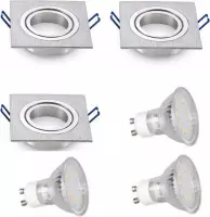 LED inbouwspot - GU10  | Zilver (set van 3 stuks)