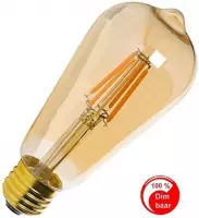 E27 Vintage ST64 Led lamp 3w Gold-warmwit Dimbaar