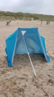 Strandparasol Strandtent Paraplu Strand Windbescherming Zonwering Strandschaal Arca Blauw met parasolhoes