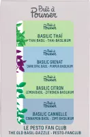 PACK: Basil (Dark opal basil, Thai basil, Lemon basil, Cinnamon basil) - compatible met een Prêt à Pousser
