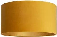 Uniqq Lampenkap velours oker gele Ø 50 cm - 25 cm hoog