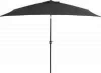 Tuinparasol met metalen paal 300x200 cm antraciet