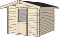 Blokhut Apeldoorn Wanddikte 40 mm 250 cm x 450 cm Onbehandeld
