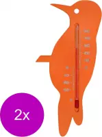 Nature Muurthermometer - Specht - Thermometer - 2 x Oranje