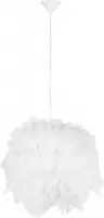 QAZQA feather - Landelijke Hanglamp - 1 lichts - Ø 400 mm - Wit -  Woonkamer | Slaapkamer | Keuken