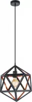 EGLO Embleton 1 - Hanglamp - E27 - Ø 30,5 cm - Zwart/Koper