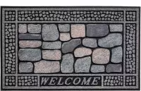 Buiten Deurmat Rubber - Stones Welcome 45x75cm