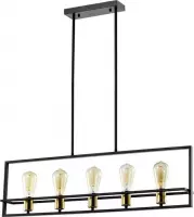 WOONENZO Industriële Lamp Suna - vloerlamp zwart - vloerlamp woonkamer - lampen - vloerlamp