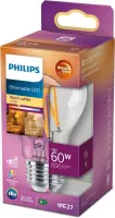 Philips LED lamp E27 Peerlamp Lichtbron - Warm wit - 5.9W = 60W - Ø 6 cm - Dimbaar - 1 stuk