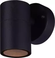 HOFTRONIC Mason - Wandlamp - Zwart - IP44 spatwaterdicht - Exclusief GU10 lichtbron - Dimbaar - Moderne muurlamp - Wandspot - Geschikt als Wandlamp Buiten, Wandlamp Badkamer en bin