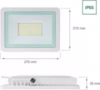 LED schijnwerper Wit - 100W IP65 - Lichtkleur optioneel - 3 jaar garantie