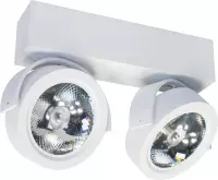 Berla Modern opbouwarmatuur Wit - 2x 10W LED 2700K 1400LM RA90 12gr & 38gr incl. plafondplaat