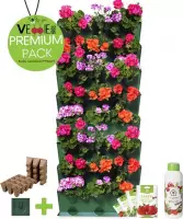 Minigarden® Vertical Kitchen Garden - verticale tuin - verticaal tuinieren - PREMIUM PACK met verankeringclips, irrigatie microdripbuizen, vloeibare voedingsstof, inclusief 4 vruch