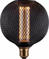 Specilights LED Cage Globe G125 - Dimbare lamp - Zwart metaal - LED Kooldraadlamp