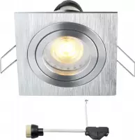 LED inbouwspot Coblux - inbouwspots / downlights / plafondspots - 4W / vierkant / dimbaar / kantelbaar / 230V / IP20 / warmwit