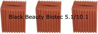 Black Beauty Foam Oase Biotec 5.1/10.1 Fine Red Ribbel 3pcs Geen Origineel!