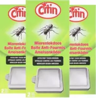 3x Mierenlokdoos - 6 Stuks - CITIN - Voor binnen en buiten - Insectenval - Mierenlokloos - Mieren -  Lokdoos - Ongediertebestrijding - Mierenval - mieren bestrijden - mieren gif -