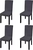 Stoelhoes stretch recht 4 stuks antraciet