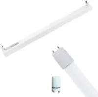 LED TL Armatuur met T8 Buis Incl. Starter - Igory Dybolo - 60cm Enkel - 8W - Helder/Koud Wit 6400K - Beschermingsgraad IP20