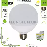 LED BULB BOL VORM  12W 220-240V 4200K  (Pack van 2) [Energie-efficiëntieklasse A +]