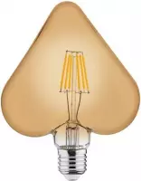 LED Lamp - Filament Rustiek - Hart - E27 Fitting - 6W - Warm Wit 2200K