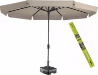 Ronde parasol Ecru 350 cm met gratis hoes