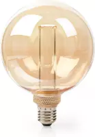 Nedis LED-Filamentlamp  E27 | G125 | 3.5 W | 120 lm | 1800 K | Goudkleurig | Retrostijl | Aantal lampen in verpakking: 1 Stuks
