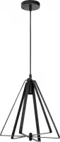 LED Plafondlamp - Plafondverlichting - Maxi - Industrieel - Rond - Mat Zwart Aluminium - E27