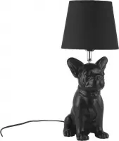 Hype it Bulldog lamp - Lamp dier taffellamp woonkamer - Tafellamp Slaapkamer - Dieren lamp Tafellampen - E27 - Tafellamp Zwart