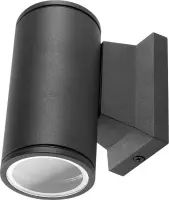 LED Tuinverlichting - Buitenlamp - Igan Wally Down - GU10 Fitting - 1-lichts - Mat Zwart - Rond - Aluminium