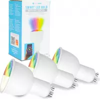 Silvergear Wi-Fi Smart LED-Lampen - GU10 - 3 stuks - 4.5W - 350 Lumen, 2700 Kelvin - Google Home en Amazon Alexa - Via iOS en Android App - A+ Milieuvriendelijk