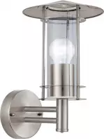 EGLO Lisio - Buitenverlichting - Wandlamp - 1 Lichts - RVS - Helder