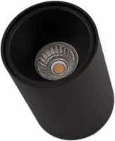 Zwarte LED opbouwspot | Geschikt voor GU10 lampen | Ø 97 x 140mm | Uniek design | Incl. bevestingsmateriaal | Patthar design verlichting