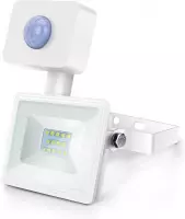 Buitenlamp wit | LED 10W=100W halogeen schijnwerper | IR bewegingssensor | daglichtwit 6400K | waterdicht IP65