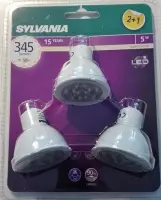 GU10 GU-10 Sylvania 5 Watt Led 5W=50W 345 lumen 3000K 220V-240V blister van 3