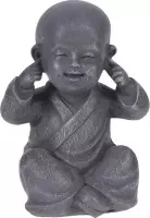 Boeddha beeld "horen" polystone 27cm
