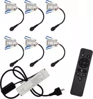 LED inbouwspot Malaga 6 stuks (3W) - 36mm - IP65