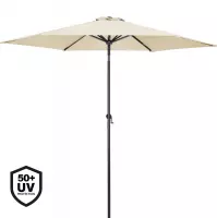 Kingsleeve Parasol met draaimechanisme beige Ø300cm met UV-bescherming 50+