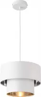 Design hanglamp Lopar 149 cm metaal en stof E27 Ø30 wit