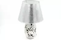 Tafellamp / Decoratielamp – Keramiek – Zilver