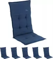 Blumfeldt Coburg Tuinkussen - stoelkussen - zitkussen - hoge rug tuinstoel - 53 x 117 x 9 cm - UV bestendig  polyester