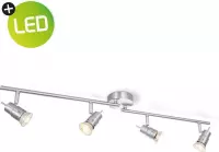 Home sweet home LED opbouwspot Cilindro 4L 81 cm - mat staal