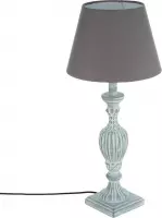 MaxxHome Tafellamp Renzo - gepatineerd hout - grijs - 56cm
