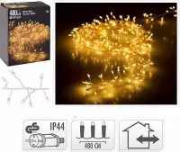 Clusterverlichting / Kerstverlichting / Kerstboomverlichting / Lichtsnoer Zilverdraad Warm Wit (4,8 meter)