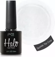 Halo Gel Polish Sparkle Top Coat Non Wipe - 8 ml - Professionele Gellak ook voor thuis !