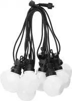LED Lichtsnoer - Igia Suci - Warm Wit 3000K - 6W - 8 Meter - 10 LED's Wit - Waterdicht IP44 - Zwart
