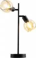 Olucia Avery - Design Tafellamp - Glas/Metaal - Amber;Zwart